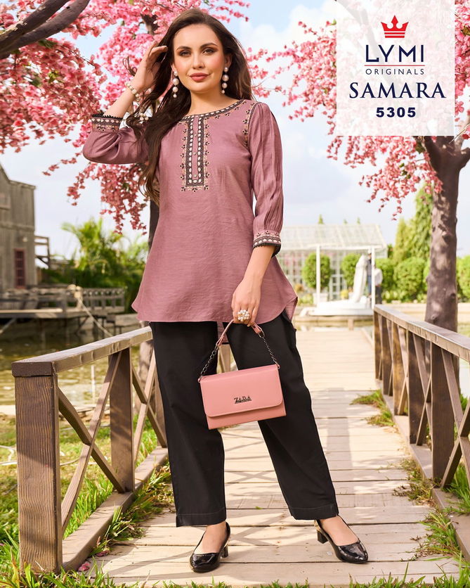 Samara By Rangoon Viscose Embroidery Ladies Top Wholesale Shop In Surat